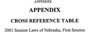Cross Reference Tables 2001-2014